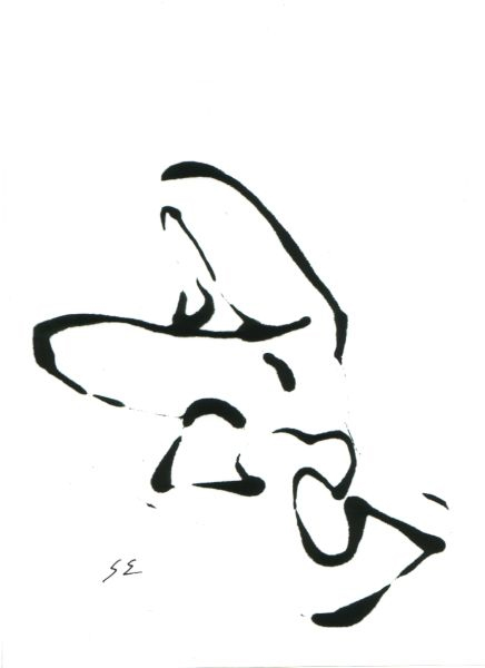 06 Sonja Eisenberg Ink Drawing, 24' X 17.5'
